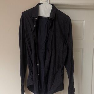 English Laundry Men's Dark Patterned Shirt Jacket